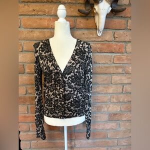 H&M Black and Cream cardigan